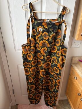 Lucy & Yak sunflower dungarees